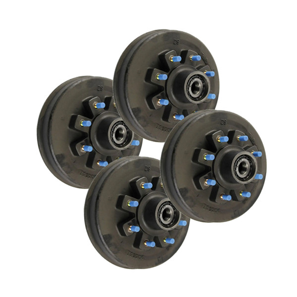 Lippert (4-Pack) 12K Threaded Idler Hub - , 8 on 6-1/2", 16-17-1/2" Wheel, 5/8" Studs, Grease - Heavy-Duty Trailer Component - CURT