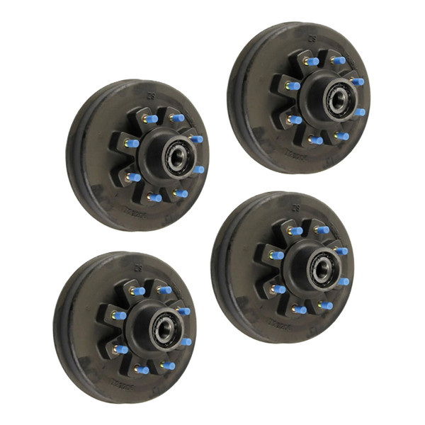 Lippert (4-Pack)  12" Threaded Hybrid Trailer Brake Hub - 8K, 8 on 6-1/2", 5/8" Studs - Heavy-Duty Trailer Component LIPKIT35I07 - CURT