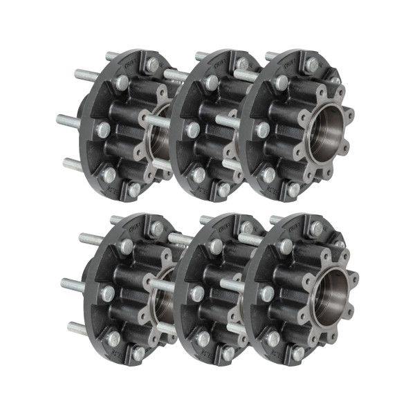 Lippert (6-Pack) 16K lbs Threaded Trailer Idler Hub - 16,000- 8 on 275 mm, 17-1/2" Wheels, M22 Studs - Heavy-Duty Trailer Component LIPKITG8D93 - CURT