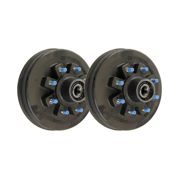 Lippert (2-Pack)  12" Threaded Hybrid Trailer Brake Hub - 8K, 8 on 6-1/2", 5/8" Studs - Heavy-Duty Trailer Component LIPKITEDF05 - CURT