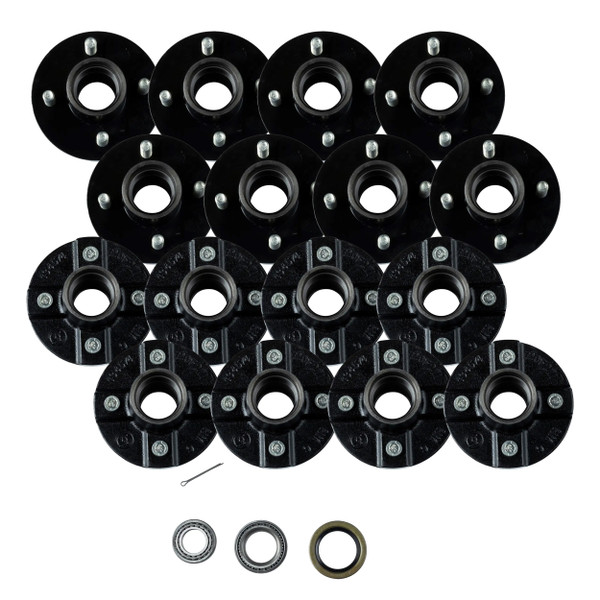 Lippert (8-Pack) 2200 lbs Idler Hub, 4 on 4.0" - 2,200 (with Bearing Cone Kit) - Heavy-Duty Trailer Component LIPKITE8AFC - CURT