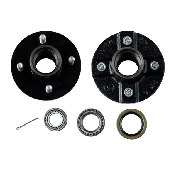 Lippert (2-Pack) 2200 lbs Idler Hub, 4 on 4.0" - 2,200 (with Bearing Cone Kit) - Heavy-Duty Trailer Component - CURT