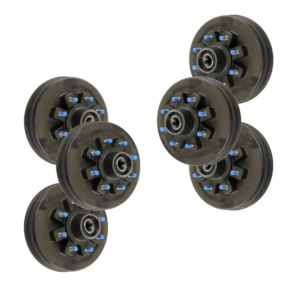 Lippert (6-Pack) 16K lbs Threaded Brake Hub 8 on 275 mm, 17-1/2" Wheels, M22 Studs, Oil - Heavy-Duty Trailer Component - CURT