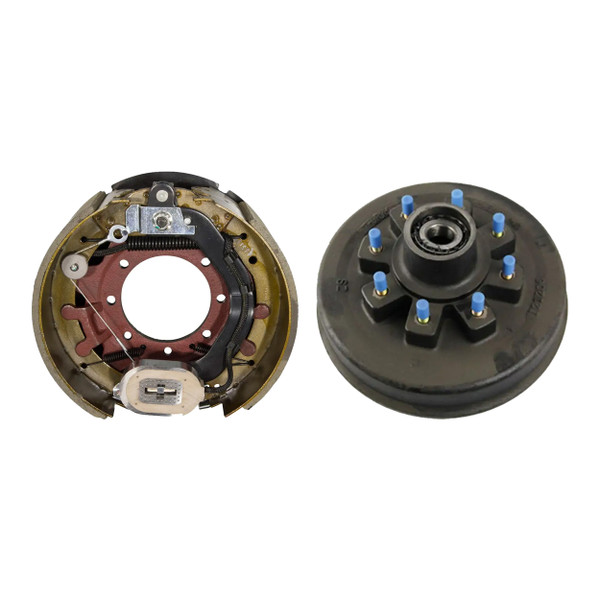 Lippert 12.25" x 5" 12,000 lb Trailer Brake Kit  1 Brake Drum Hub (8 on 6.5", 5/8" Stud) with 1 Left Electric Brake Assembly LIPKIT6HB01 - Lippert