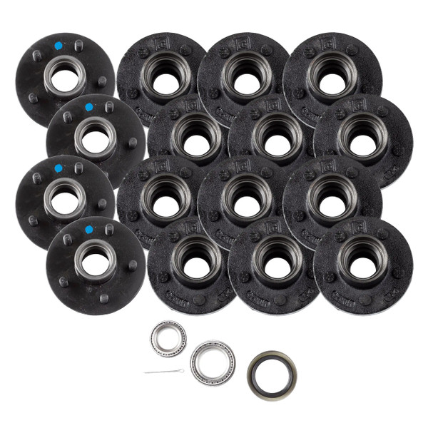 Lippert (8-Pack) 3500 lbs Idler Hub, 5 on 4.5" - 3,500 (with Bearing Cone Kit) - Heavy-Duty Trailer Component - CURT