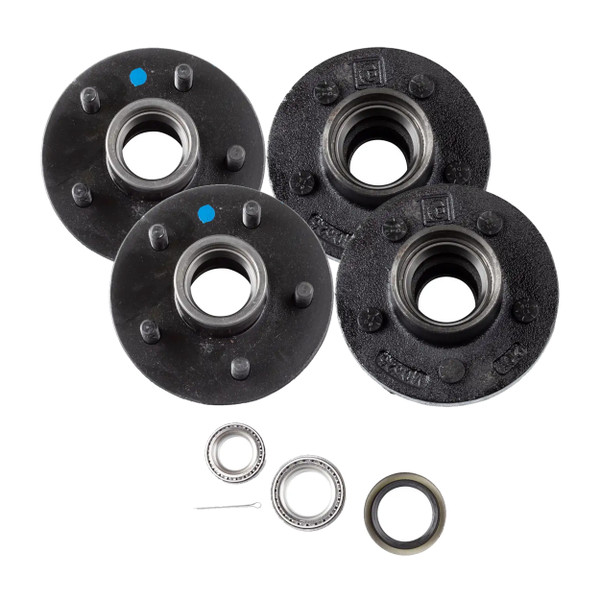 Lippert (2-Pack) 3500 lbs Idler Hub, 5 on 4.5" - 3,500 (with Bearing Cone Kit) - Heavy-Duty Trailer Component LIPKIT563ED - CURT