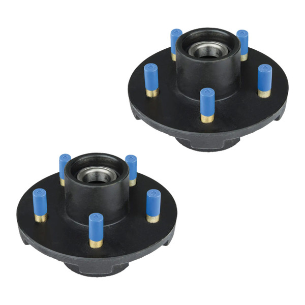 Lippert (2-Pack) 2200 lbs Idler Hub Assembly, 5 on 4.5"; 6.5" Hub Flange - 2,200 (Fully Assembled) - Heavy-Duty Trailer Component - CURT