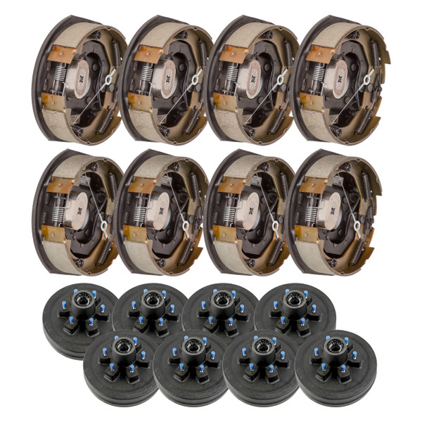 Lippert 4,400-lb 10" RV Brake Drum Hub Assembly 6 on 5.5", 1/2" Stud with 10" x 2-1/4" Forward Self-Adjusting Brakes Driver & Passenger Side LIPKITDDA01 - Lippert