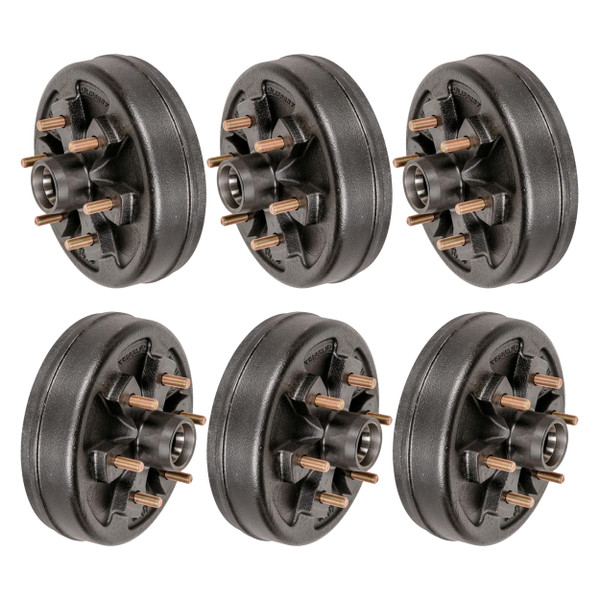 Lippert (6-Pack) 4400 lbs 10" Brake Hub, 6 on 5.5"; 1/2" Stud - 4,400 - Heavy-Duty Trailer Component - CURT