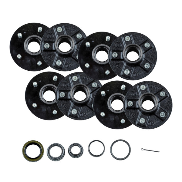 Lippert (4-Pack) 2200 lbs Idler Hub, 5 on 4.5";  6.5" Hub Flange - 2,200 (with Bearing Cone Kit) - Heavy-Duty Trailer Component LIPKITA0F3B - CURT