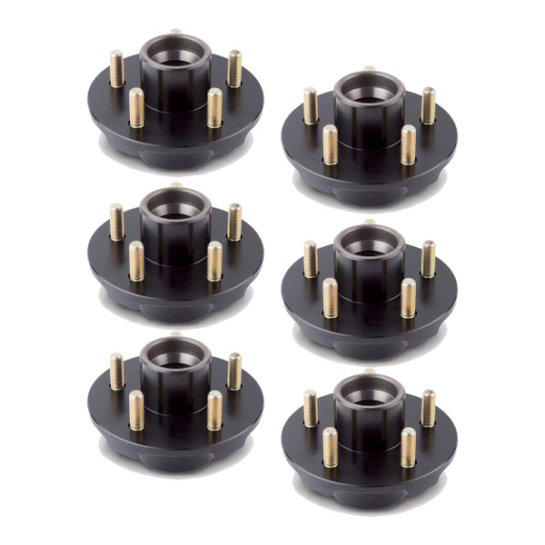 Lippert (6-Pack) 3500 lbs Idler Hub for 3,500- Axle - 5 on 4.5", 1/2" Stud - Heavy-Duty Trailer Component LIPKITJBH4F - CURT