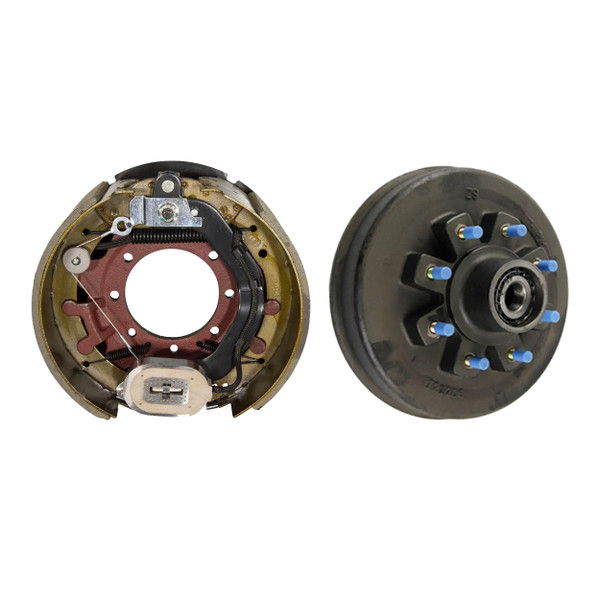 Lippert 16,000-lb Threaded Brake Hub 8 on 275mm with M22 Studs & 12-1/4" x 5" Forward Self-Adjusting Driver-Side Brakes, 7-Bolt - Lippert