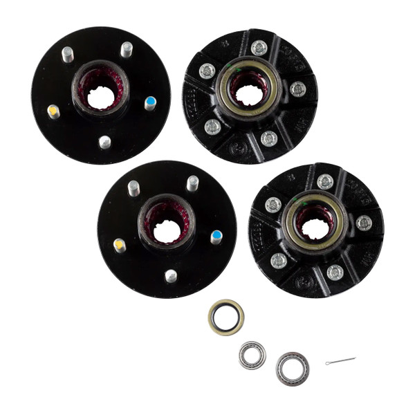 Lippert (2-Pack) 2200 lbs Idler Hub, 5 on 4.5"; 5.5" Hub Flange - 2,200 (with Bearing Cone Kit) - Heavy-Duty Trailer Component - CURT