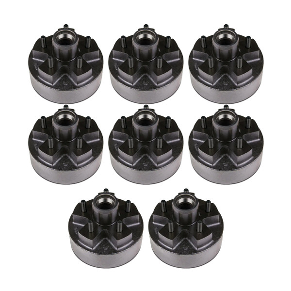 Lippert (8-Pack) 2200 lbs 7" Brake Hub, 5 on 4.5"; 1/2" Stud - 2,200 - Heavy-Duty Trailer Component LIPKITCDE5G - CURT