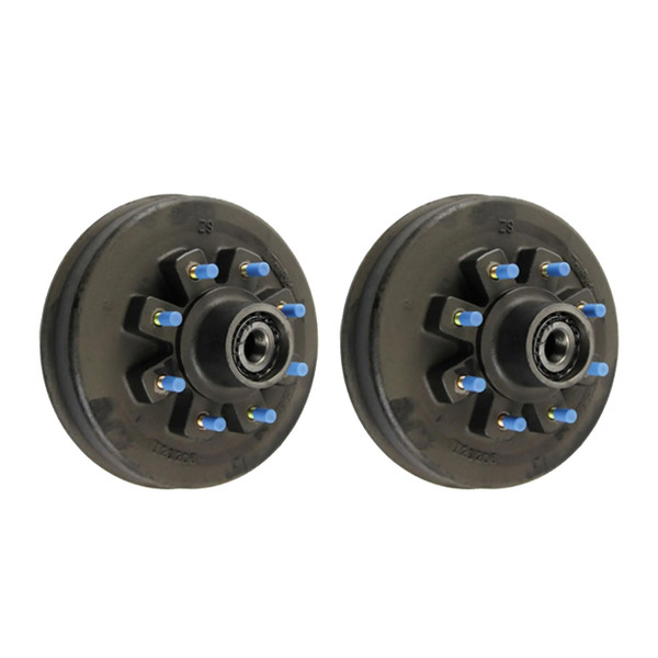 Lippert (2-Pack) 8K lbs Threaded Hybrid Hub - 8,000- 8 on 6-1/2", 17-1/2" Wheels, 5/8" Studs, Grease - Heavy-Duty Trailer Component LIPKITHB6E8 - CURT