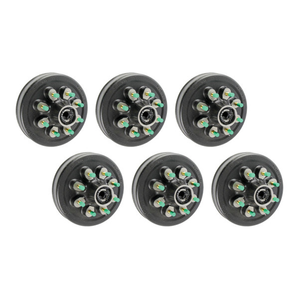 Lippert  (6-Pack) 12" Threaded Hybrid Trailer Brake Hub Kit  6 Hubs for 8,000 lb Axles, 8 on 6.5", 9/16" Studs, Oil Lubricated LIPKITC6DEE - CURT