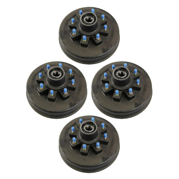 Lippert (4-Pack) 8K lbs Brake Drum Hub Assembly for 8,000- Hybrid Axle - 8 on 6.5", 5/8" Stud - Heavy-Duty Trailer Component LIPKIT7JA6D - CURT