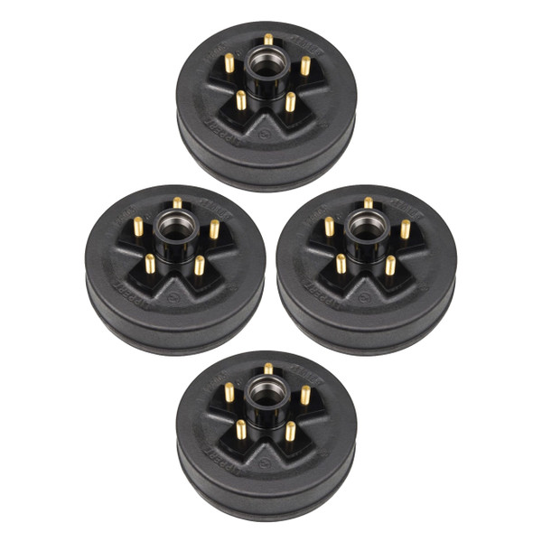 Lippert (4-Pack) 3500 lbs 10" Trailer Brake Hub Assembly - 3,500- 5 on 4-1/2", 1/2" Studs - Heavy-Duty Trailer Component LIPKIT5BG32 - CURT