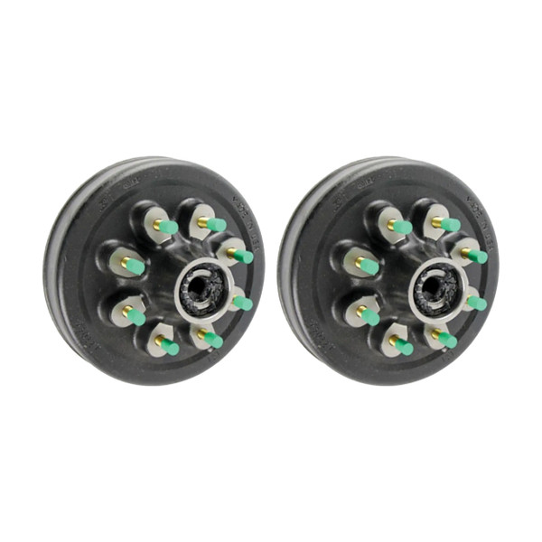 Lippert (2-Pack) 8K lbs Thread Hybrid Hub - 8,000- 8 on 6-1/2", 16-17-1/2" Wheels, 9/16" Studs, Grease - Heavy-Duty Trailer Component - CURT