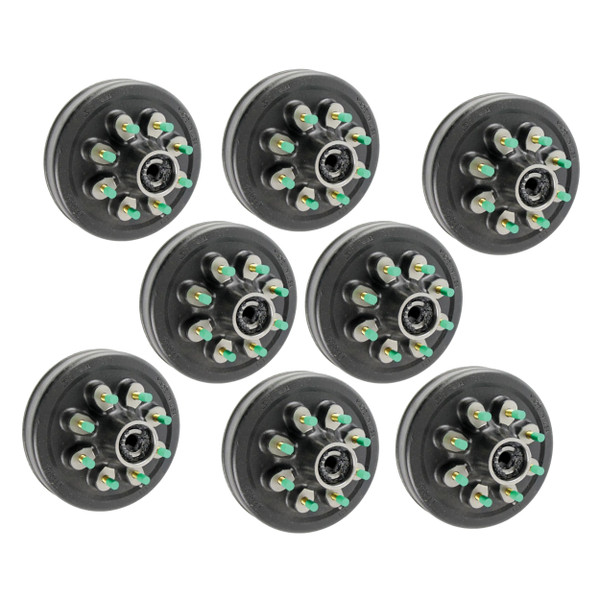 Lippert (8-Pack) 8K lbs Thread Hybrid Hub - 8,000- 8 on 6-1/2", 16-17-1/2" Wheels, 9/16" Studs, Grease - Heavy-Duty Trailer Component - CURT