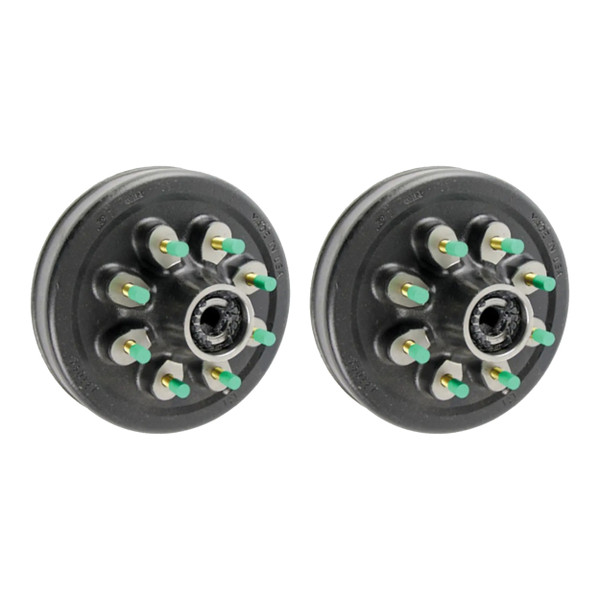 Lippert (2-Pack)  12" Threaded Hybrid Trailer Brake Hub - 8K, 8 on 6-1/2", 9/16" Studs, Oil - Heavy-Duty Trailer Component - CURT