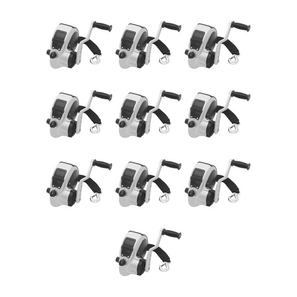 Fulton (10-Pack) F2® Marine Trailer Winch, Two-Speed, 3,200 lbs. Capacity, 20 Foot Strap, Silver Cover - Fulton