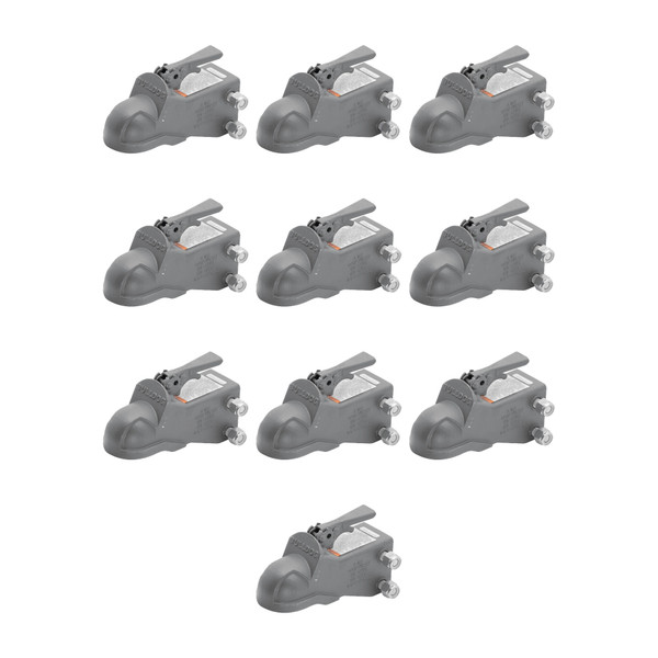 BULLDOG (10-Pack) Adjustable Coupler, 2-5/16 Inch Diameter, Wedge Latch, w/o Coupler Channel, 14,000 lbs. Capacity, Gray - Bulldog