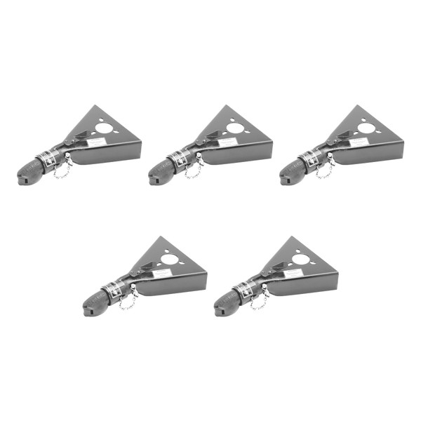 BULLDOG (5-Pack) Collar-Lok A-Frame Coupler, 2 Inch Diameter, Low-Profile Latch, 5,000 lbs. Capacity, Gray - Bulldog