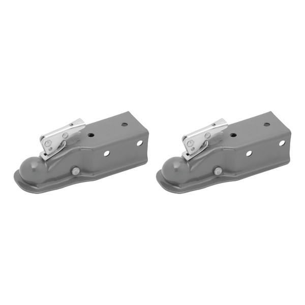 Fulton (2-Pack) Straight Coupler, 2 Inch Diameter, 5,000 lbs. Capacity, 3 Inch Channel Width, Gray