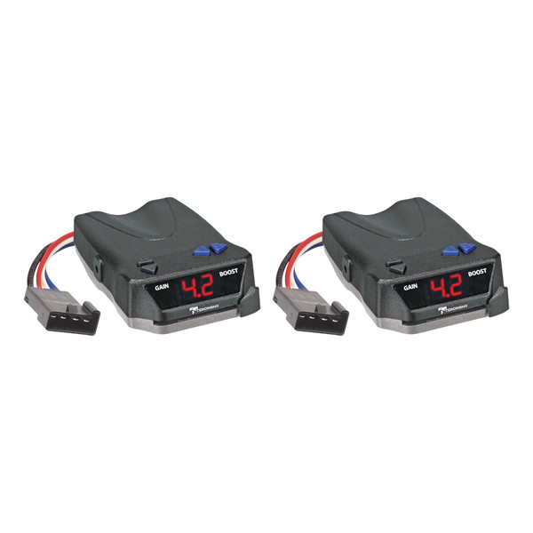 Tekonsha (2-Pack) BRAKE-EVN Proportional Brake Controller for Trailers with 1-4 Axles, Black - Tekonsha