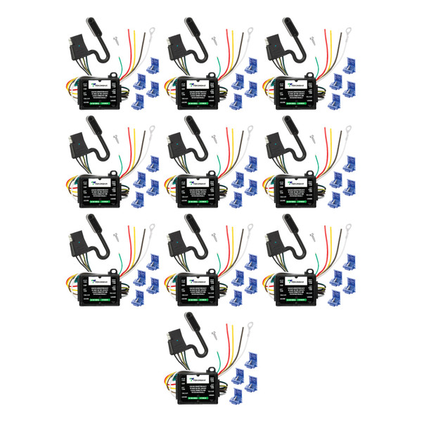 Tekonsha (10-Pack) Taillight Converter w/12 Inch Leads and 60 Inch 4-Flat Car End Connector - Tekonsha