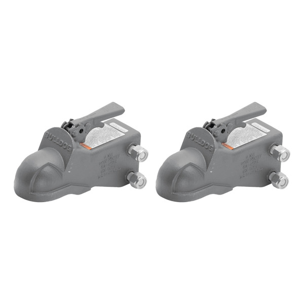 BULLDOG (2-Pack) Adjustable Coupler, 2-5/16 Inch Diameter, Wedge Latch, w/o Coupler Channel, 14,000 lbs. Capacity, Gray - Bulldog