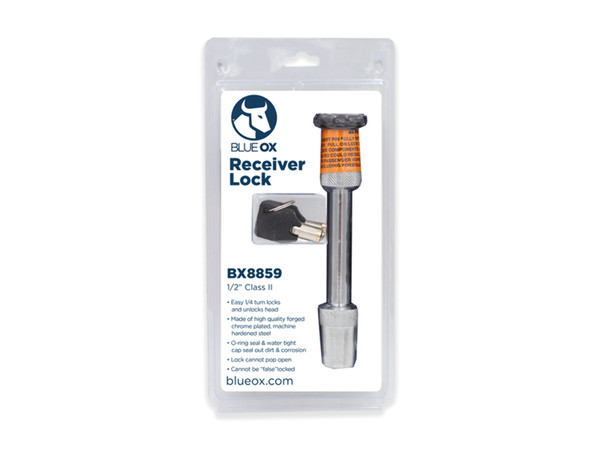 BlueOx Receiver Lock, 1/2 - Class Ii, 1 1/4 X 1 1/4 Rcvrs BX8859 - Blue Ox
