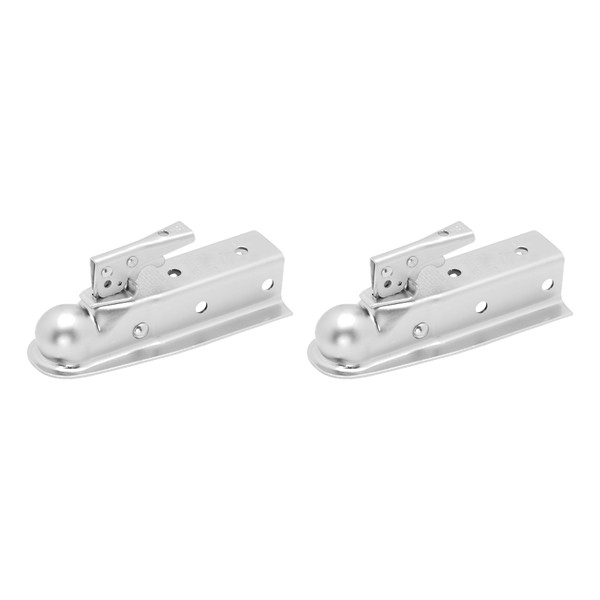 Fulton (2-Pack) Straight Coupler, 2 Inch Diameter, 3,500 lbs. Capacity, 2 Inch Channel Width, Silver - Fulton