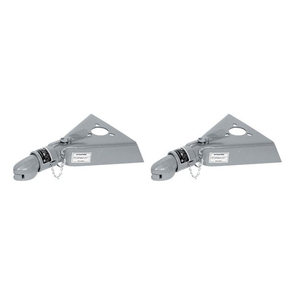 BULLDOG (2-Pack) Collar-Lok A-Frame Coupler, 2-5/16 Inch Diameter, Low-Profile Latch, 12,500 lbs. Capacity, Gray - Bulldog