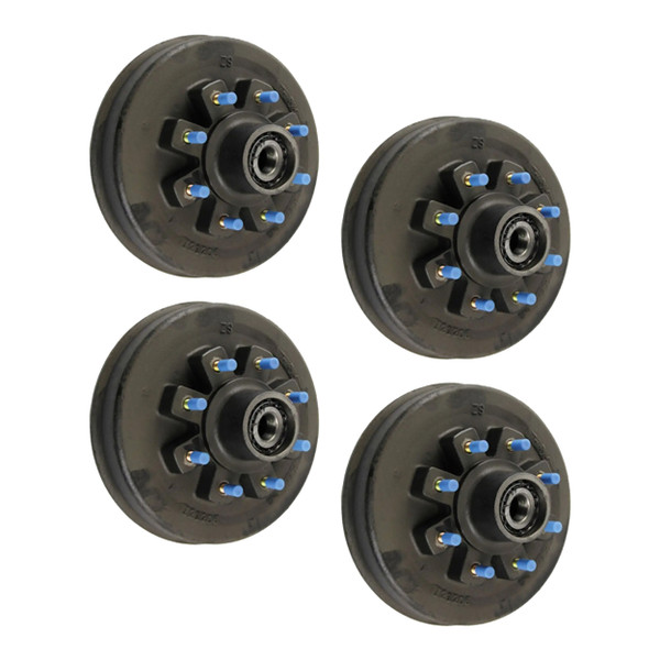 Lippert (4-Pack)  12" Threaded Hybrid Trailer Brake Hub - 8K, 8 on 6-1/2", 5/8" Studs - Heavy-Duty Trailer Components - CURT