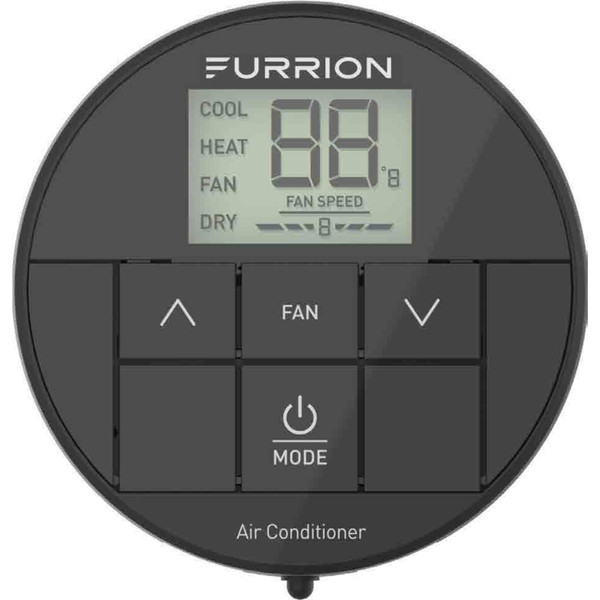 Furrion Chill Single-Zone Basic Backlit LED Wall Thermostat - Black, 2 Fan Speeds #FACW10ESSA-BL - Furrion