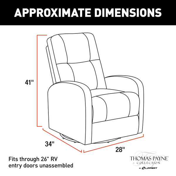 Thomas Payne RV Swivel Pushback Recliner - Norlina #2020129886
