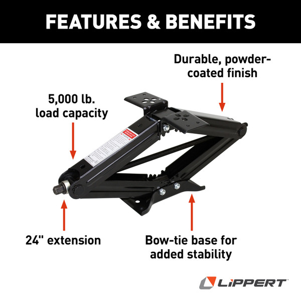 Lippert Manual RV Scissor Jack Kit - 24" (Single Pack) #115780