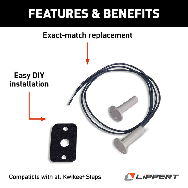 Lippert Replacement Round Magnetic Power Switch for Kwikee Electric Steps - 3/8" Core #905307000