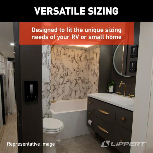 Lippert RV Shower Pan with Left Drain - 24" x 36" White #210373