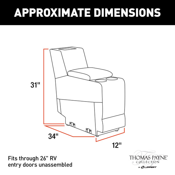 Thomas Payne Seismic Series RV Theater Seating Center Console - Altoona #2020134976