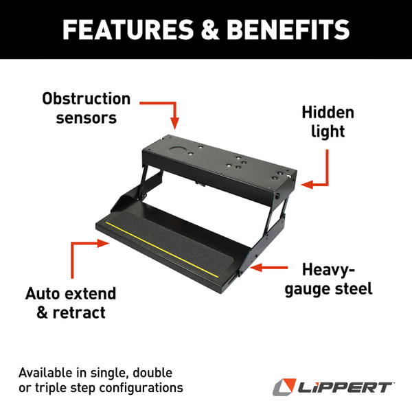 LIPPERT Kwikee 28 Series Electric Step Assembly Frame #908028000