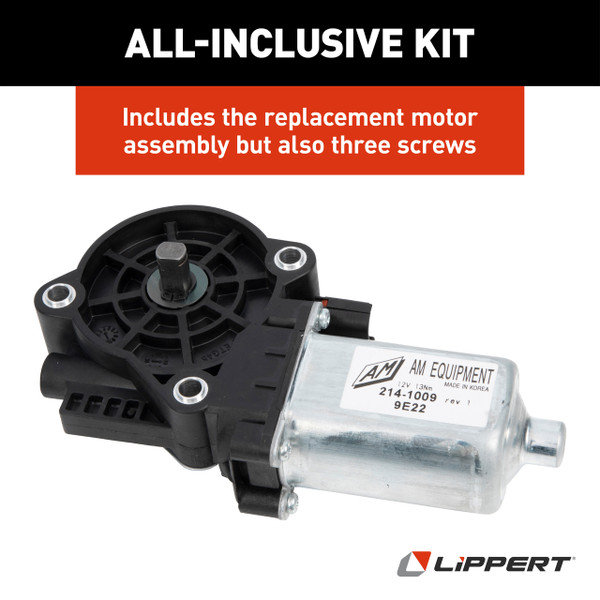 LIPPERT Kwikee Electric Step Replacement Motor Assembly with Screws for 14NM IMGL RV Steps #676061