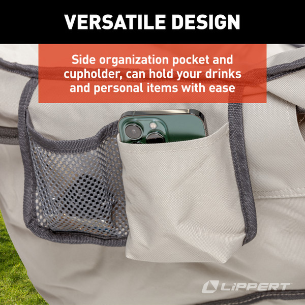 Lippert Big Bear Duotone Camping Chair - Sand with Dark Grey Accent