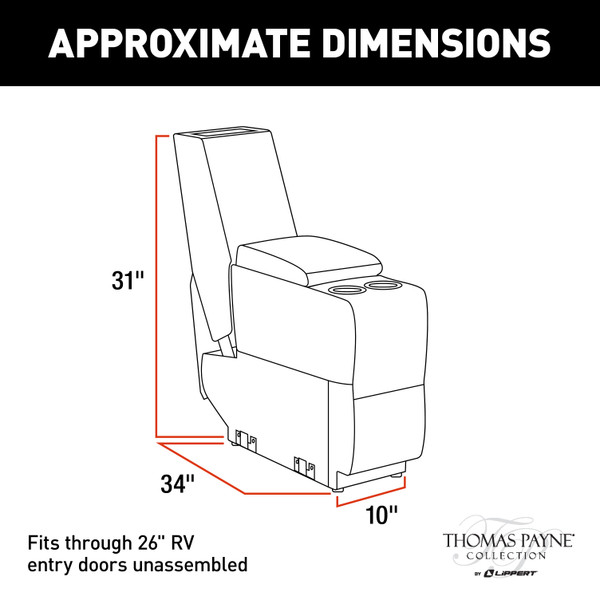 Thomas Payne Heritage Series RV Theater Seating Center Console - Norlina #2020129307