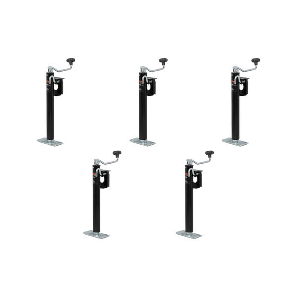 CURT (5-Pack) Bracket-Mount Swivel Jack with Top Handle (2,000 lbs, 15" Travel) - CURT