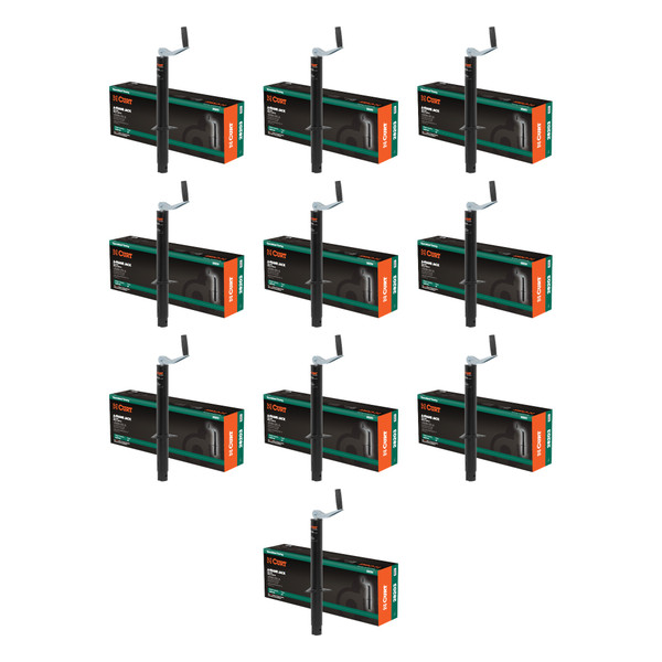 CURT (10-Pack) A-Frame Jack with Top Handle (2,000 lbs, 15" Travel, Packaged) - CURT