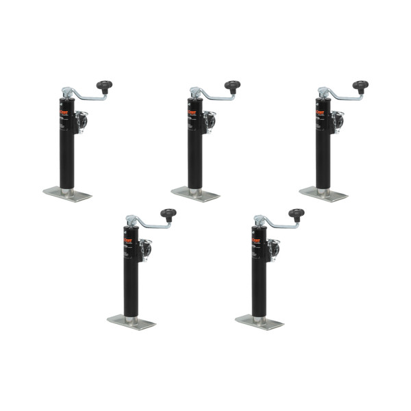 CURT (5-Pack) Pipe-Mount Swivel Jack with Top Handle (2,000 lbs, 10" Travel) - CURT