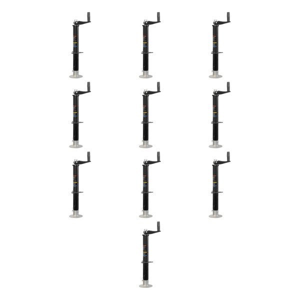 CURT (10-Pack) Lippert Quick Drop Drill-Operated Tongue Jack, 2,000 lbs, 14" Travel - CURT